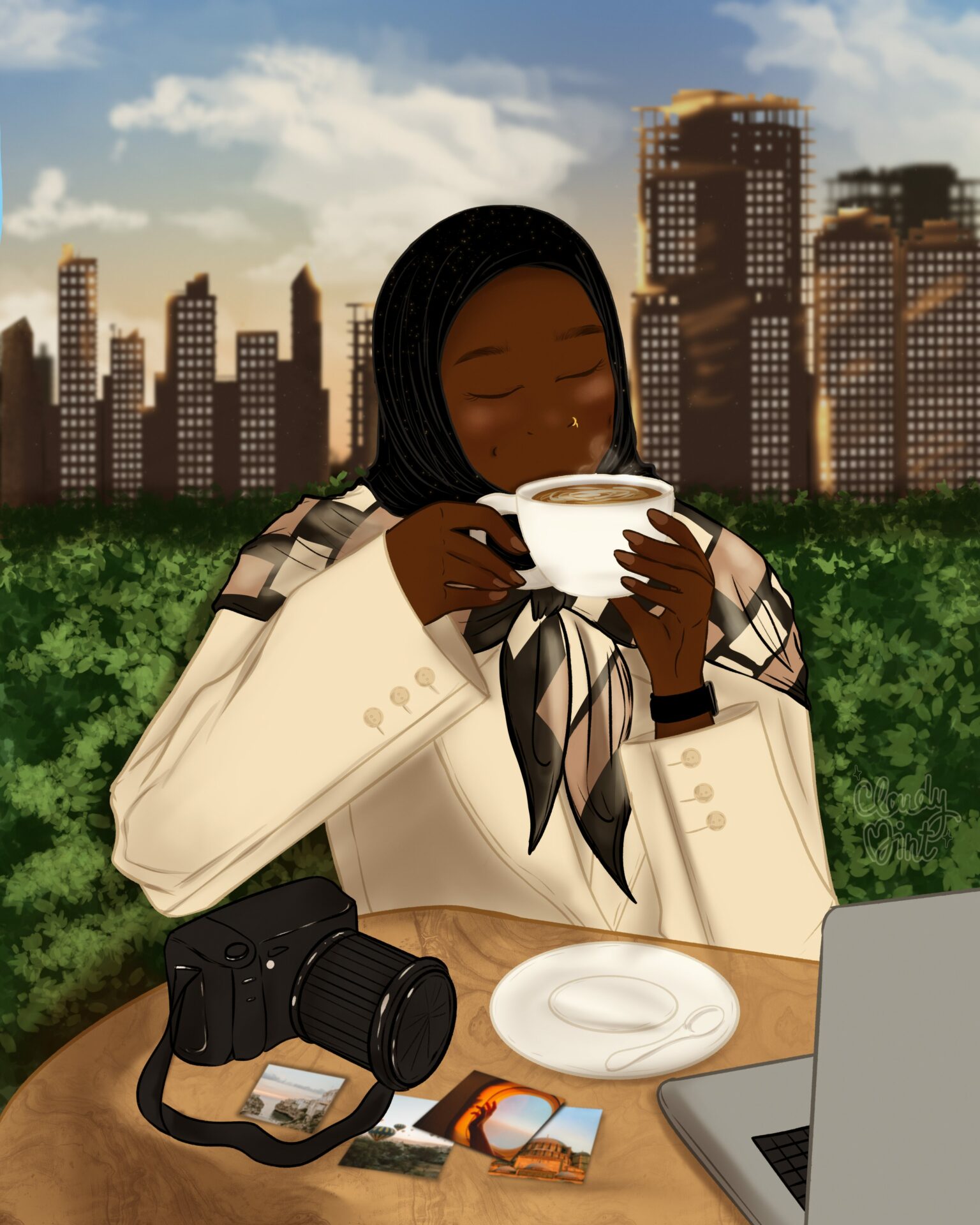 Illustration de Haw's fait ta com', community manager et formatrice